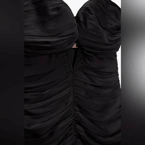 🇺🇸NWT ZARA DRAPED MINI DRESS - Picture 8 of 8